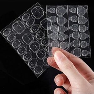 red square doublesided nail tab selfadhesive sticker false nail glue jelly gel tape transparent flex 9.6